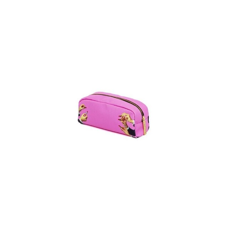 SELETTI Toiletpaper Beauty case Medium 20,5x7 h.9 - LIPSTICKS PINK