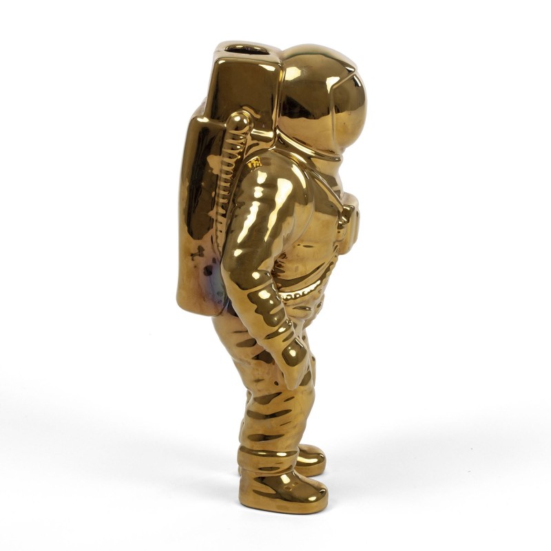 SELETTI Cosmic Diner Porcelain Starman vase Cosmic Diner - Gold