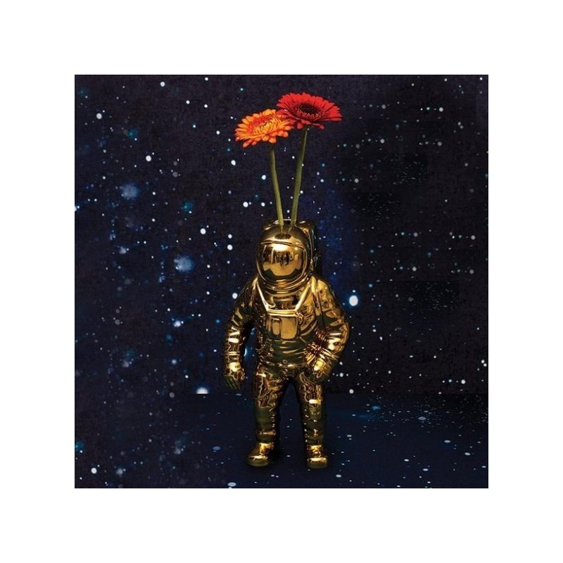 SELETTI Cosmic Diner Porcelain Starman vase Cosmic Diner - Gold