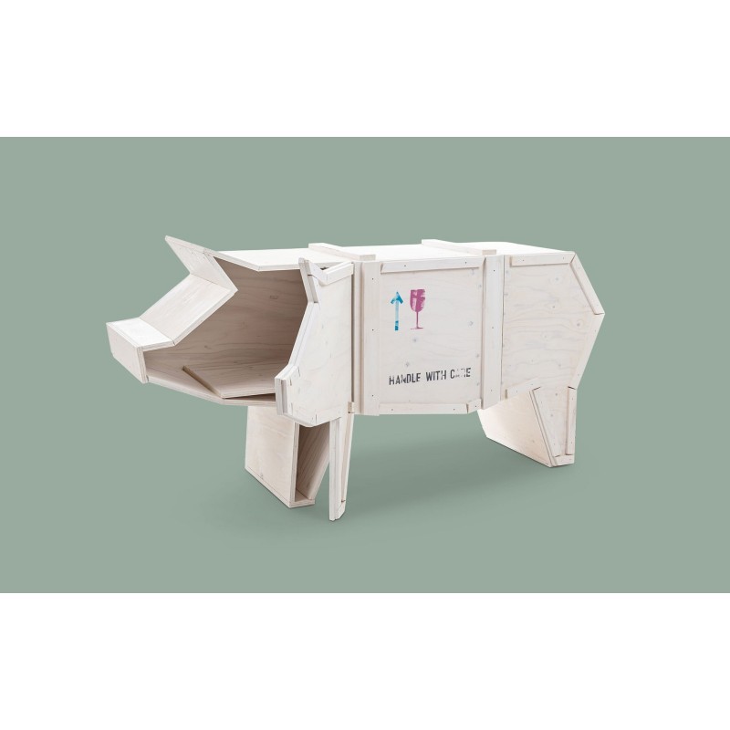 SELETTI Sending animals 2.0 Wooden Cupboard - Pig