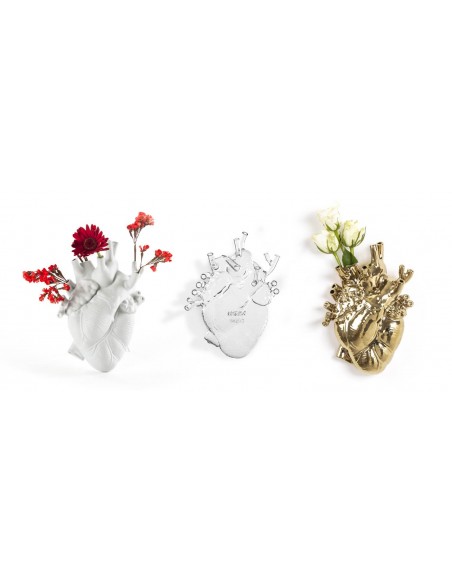 copy of SELETTI Vase in porcelain "Love In Bloom" - Transparant