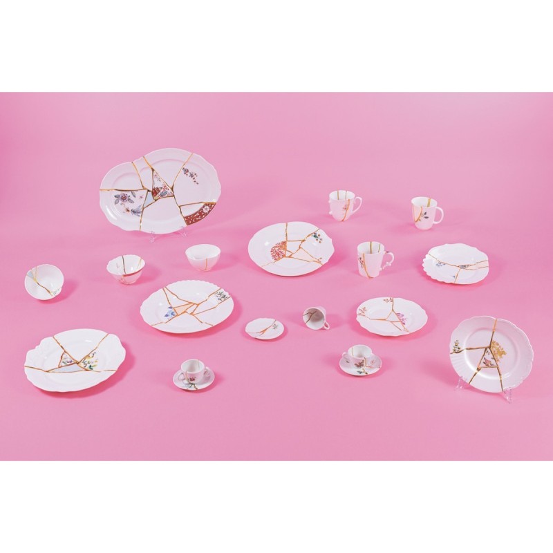 SELETTI Kintsugi Porcelain plate n'3