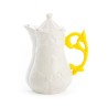 SELETTI i-wares teapot in porcelain with col. handles - yellow
