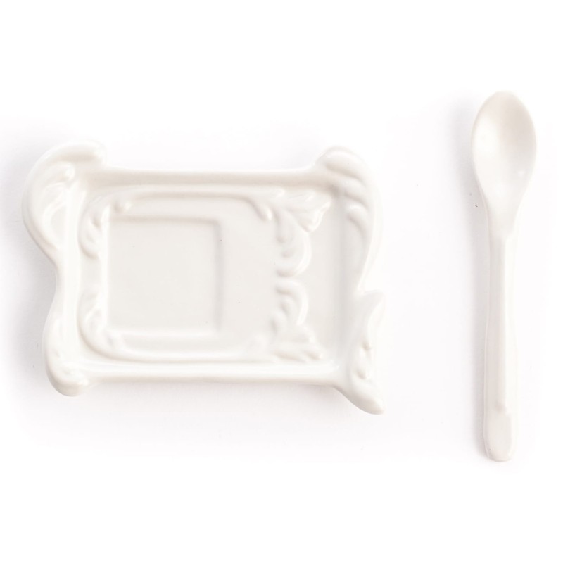 SELETTI i-wares coffee set in porcelain with coloured handle gold