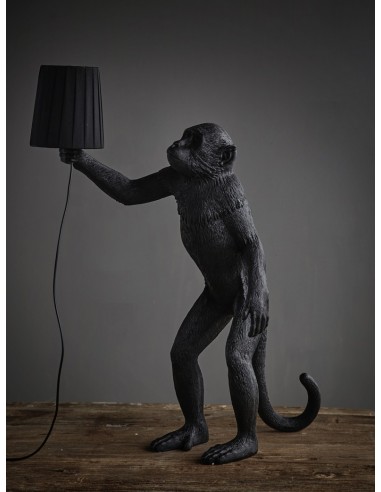 Seletti lampada in resina Monkey Lamp Black seduta 34x30x32cm - Candida  Celiento