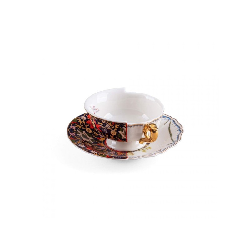 SELETTI Hybrid Porcelain tea cup + plate  - Kannauj