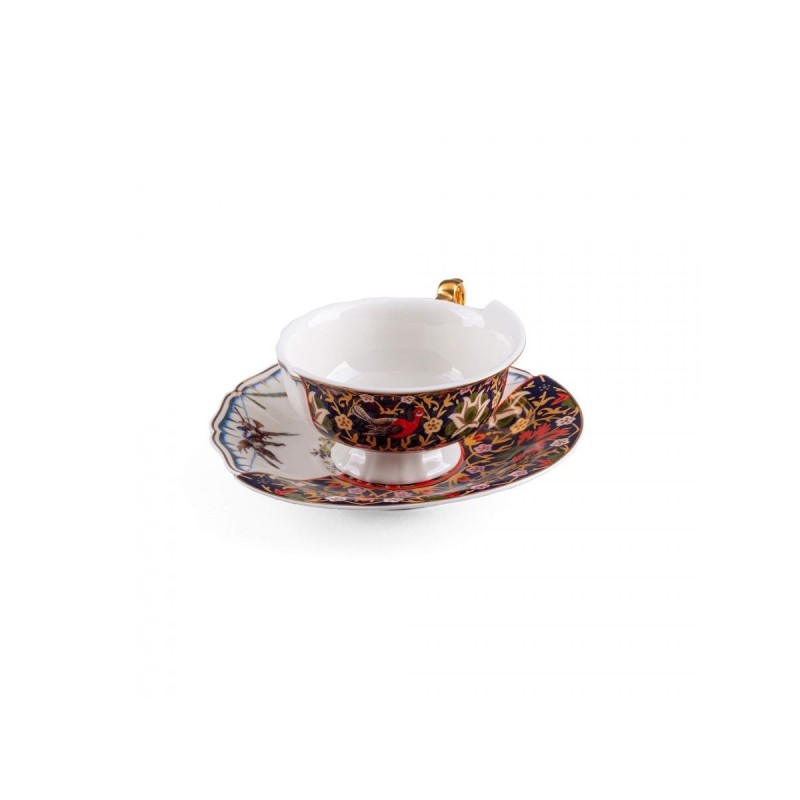 SELETTI Hybrid Porcelain tea cup + plate  - Kannauj