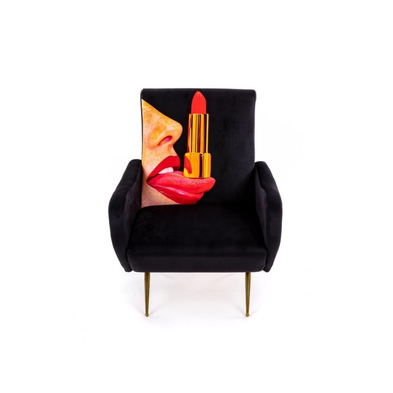SELETTI Toiletpaper Armchair  - Tongue Black