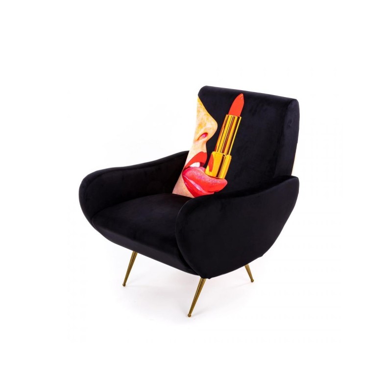SELETTI Toiletpaper Armchair  - Tongue Black