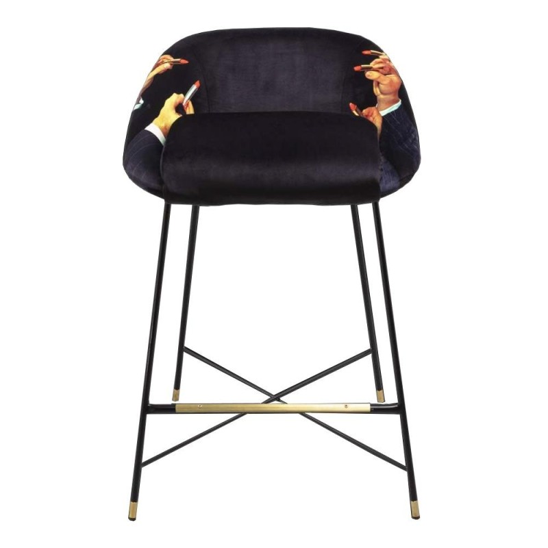 SELETTI Toiletpaper High Stool - Lipstick Black