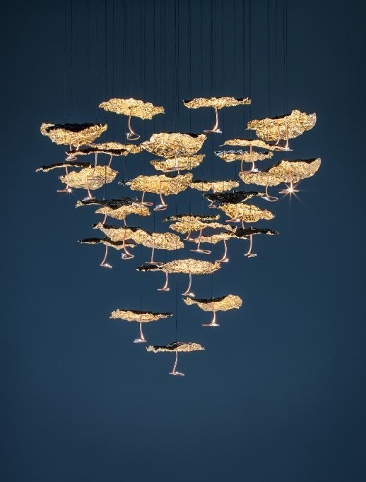 Melody Jane Puppenhaus Deckenlicht – Gold Anhänger Mit Weißem Licht, 1:12 Maßstab